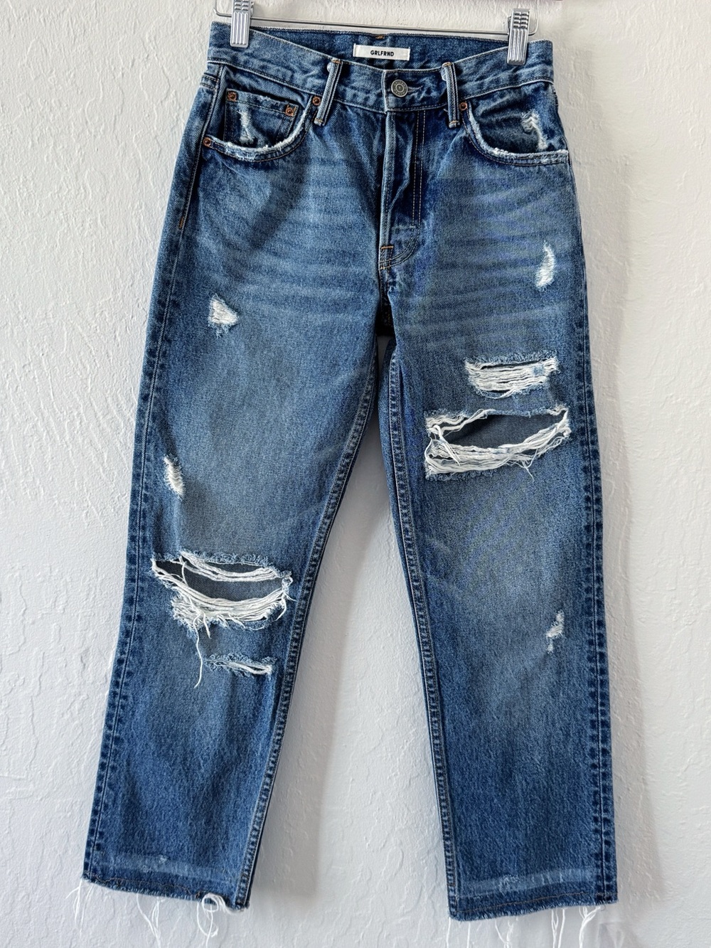 GRLFRND Helena  high rise straight crop jeans 23